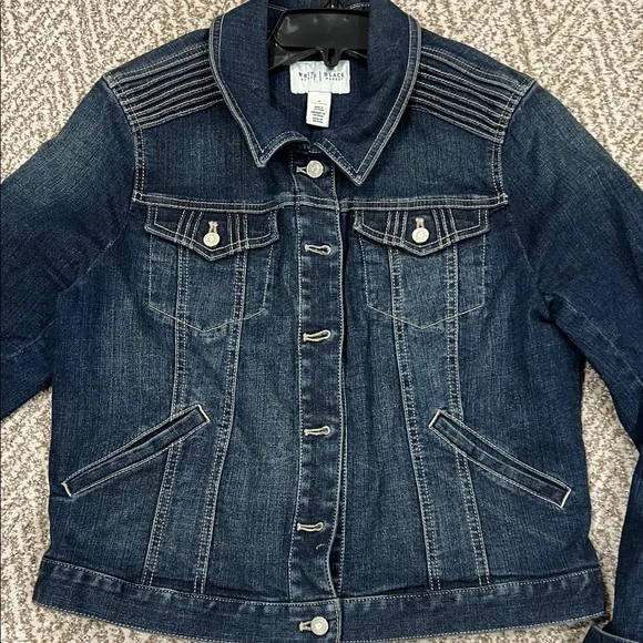 Levi's Women's Dark Blue Jean Jacket - Picture 4 of 7